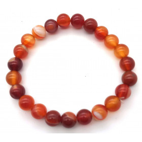 Bracelet en cornaline 8mm