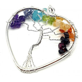 Arbre de vie 7 Chakras en coeur