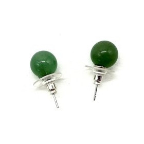 Boucles d'oreilles Perle Aventurine 10mm ( livraison offerte)