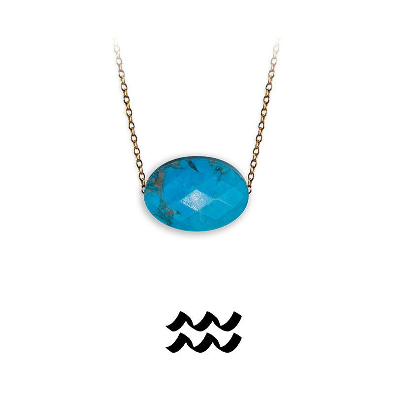 Collier Homme Verseau Zense - Pendentif Acier + Chaîne 51cm - Neuf