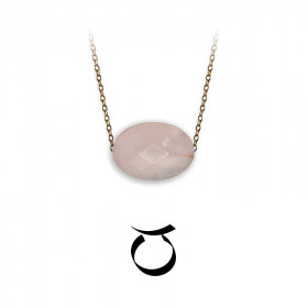 Collier Taureau – Quartz Rose