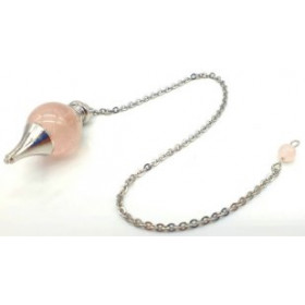 Pendule sphère Quartz rose 4cm