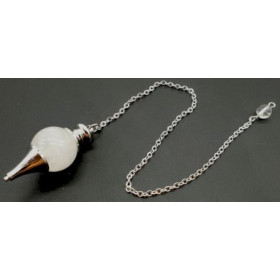 Pendule sphère Cristal de roche 4cm