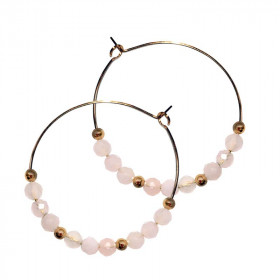 Créoles QUARTZ ROSE