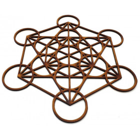 Plaque Métatron sculptée bois 20cm